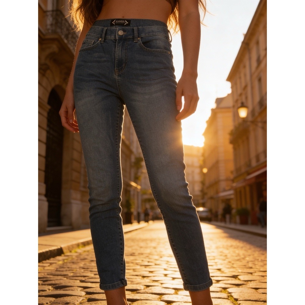 Nanette Lepore Belle High Rise Ankle Skinny Jeans Womens Size 8 Blue stretch